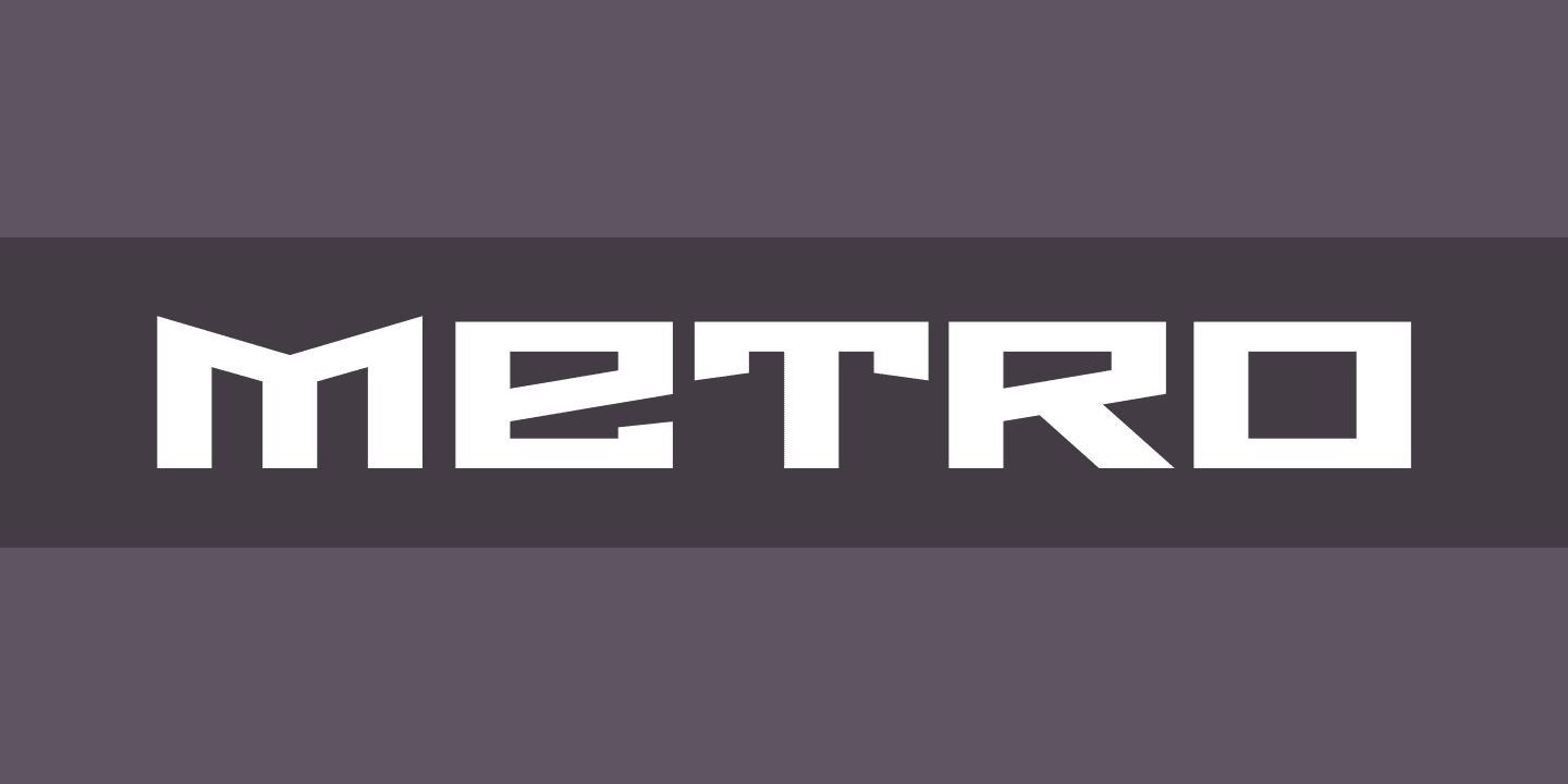 Metro Font preview